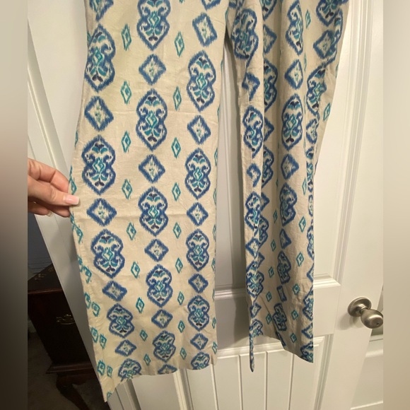 NWOT Willi Smith Aztec Boho Wide Leg Linen Pant - Picture 8 of 12